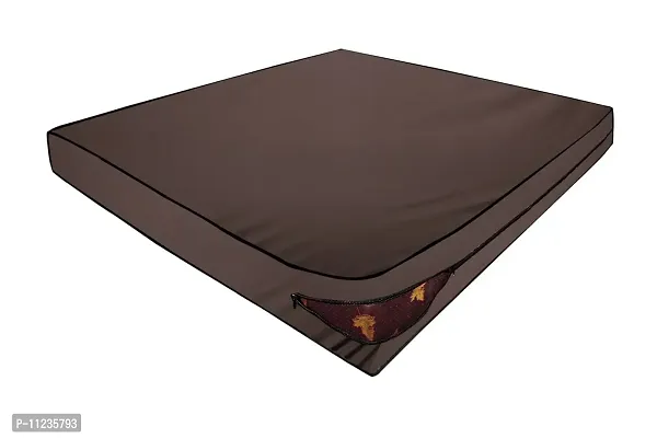 The Furnishing Tree Polyester Waterproof Large Queen Size 60x78X8 inches (WxLxH) Zippered Mattress Cover Coffee-thumb3