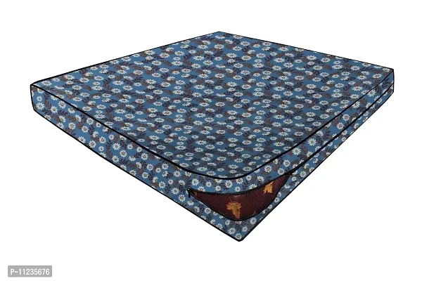 The Furnishing Tree Dust & Waterproof Single Size 36X72X4 inches (WxLxH) Zippered Mattress Cover Blue Floral-thumb2