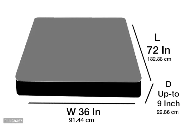 The Furnishing Tree Polyester Mattress Protector Waterproof Size WxL 36x78 inches Set of Two for Double Bed Brown Color-thumb4