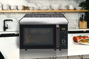 The Furnishing Tree Microwave Oven Cover for Samsung 28 L Convection MC28H5025VK Polka dot Pattern Black-thumb1