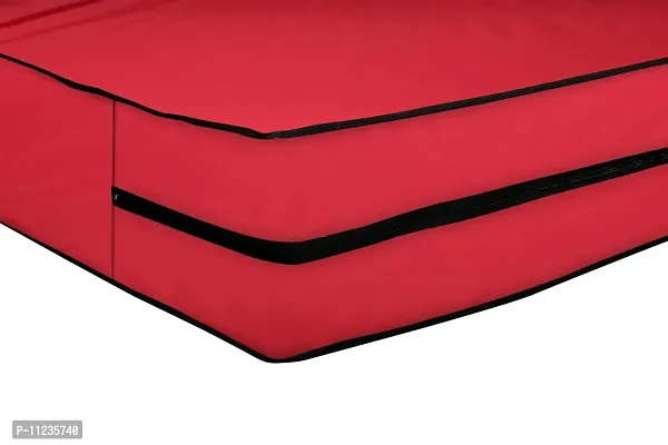 The Furnishing Tree Polyester Waterproof Large King Size 72X78X6 inches (WxLxH) Zippered Mattress Cover Red-thumb5