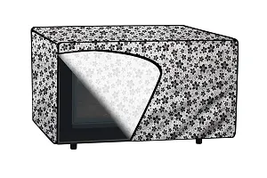 The Furnishing Tree Microwave Oven Cover for Whirlpool 25L Crisp STEAM Conv. MW Oven-MS Floral Pattern Grey-thumb4