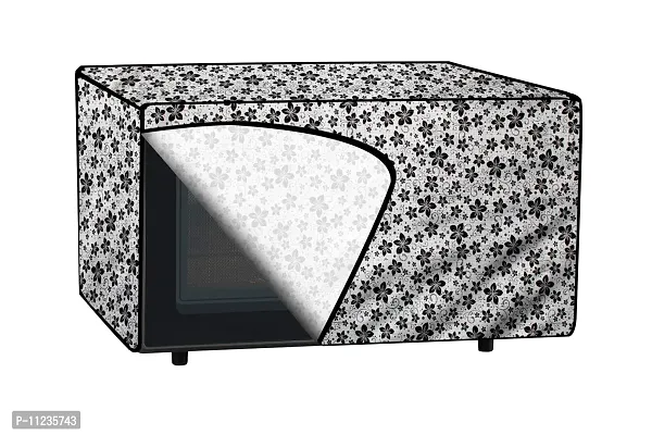 The Furnishing Tree Microwave Oven Cover for Whirlpool 25L Crisp STEAM Conv. MW Oven-MS Floral Pattern Grey-thumb5