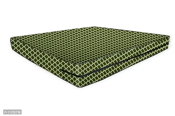 The Furnishing Tree Polyester Waterproof Large Queen Size 60x78X5 inches (WxLxH) Zippered Mattress Cover Check Military-thumb3