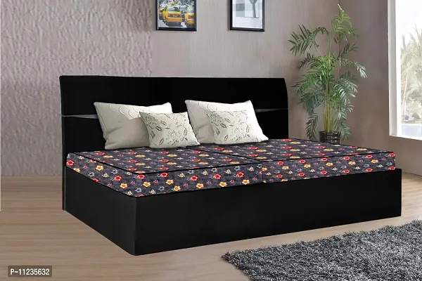The Furnishing Tree Polyester Mattress Protector Waterproof Size WxL 60x75 Inches Queen Size Floral Pattern Grey-thumb2
