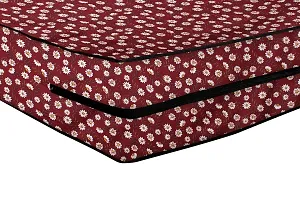 The Furnishing Tree Polyester Waterproof Single Size 36X75X5 inches (WxLxH) Zippered Mattress Cover Brick Red Floral-thumb4