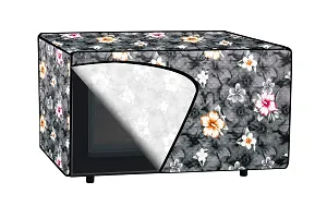 The Furnishing Tree Microwave Oven Cover for Electrolux 20 L Grill G20M.WW-CG Floral Pattern Grey-thumb4