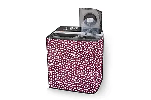 The Furnishing Tree Washing Machine Cover Polka dot Pattern Pink Compatible for Whirlpool 6.5Kg Semi-Automatic Top Loading Superb Atom-thumb2