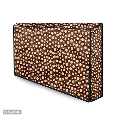 The Furnishing Tree Waterproof LED/LCD/Monitor TV Cover for All 24 Inch Models Polka dot Pattern Brown