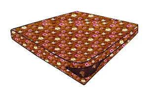 The Furnishing Tree Polyester Waterproof Single Size 36X75X5 inches (WxLxH) Zippered Mattress Cover Orange Floral-thumb1