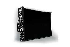 The Furnishing Tree Waterproof LED/LCD/Monitor TV Cover for All 24 Inch Models Floral Pattern Black-thumb3