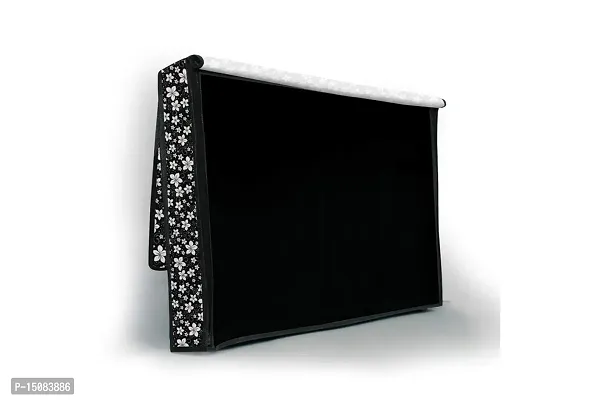 The Furnishing Tree Waterproof LED/LCD/Monitor TV Cover for All 24 Inch Models Floral Pattern Black-thumb4