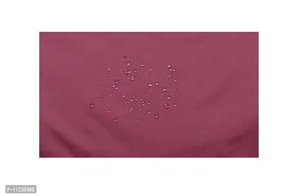 The Furnishing Tree Mattress Protector/Waterproof Bedsheet Size WxL 36x75 inches Single Bed one Unit Polyester Maroon-thumb5