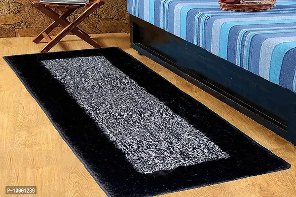 The Furnishing Tree Rugs/Floor Runner Large Anti Skid Black and Grey Color Eco Certified Size WxL 56x137 cm-thumb2