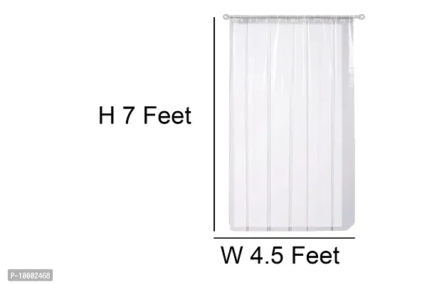 The Furnishing Tree 0.30 mm Plastic AC Curtain (Transparent, 4.5 X 7 ft)-thumb4