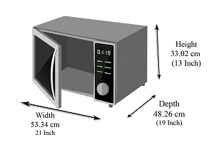 The Furnishing Tree Microwave Oven Cover for Samsung 28 L Convection MC28H5025VK Lattice Pattern Grey-thumb3