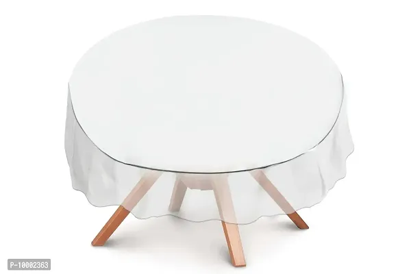 The Furnishing Tree Round Shaped Center Transparent Table Cover WxL 30x30 inches 0.15 mm Thickness Without Lace-thumb2