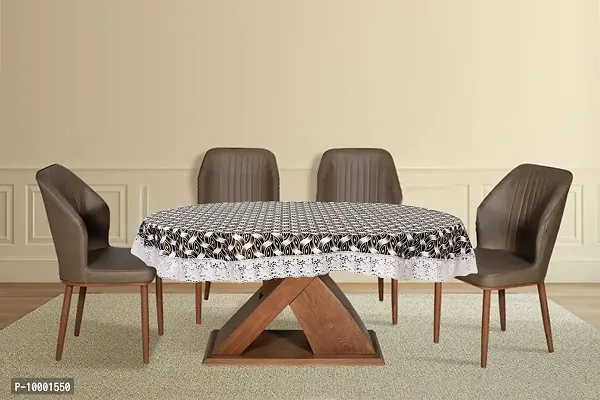 The Furnishing Tree Rectangle Shaped 4 to 6 Seater Table Cover WxL 54x78 inches with White Border lace