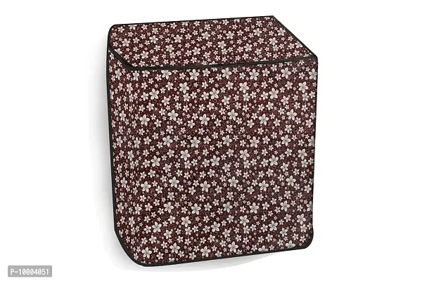 The Furnishing Tree Washing Machine Cover Floral pattern brown Compatible for Whirlpool 7.5Kg Semi-Automatic Top Loading Ace Supreme Plus