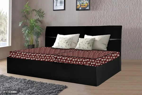 The Furnishing Tree Polyester Mattress Protector Waterproof Size WxL 36x72 inches Single Bed one Unit Floral Pattern Coffee Brown-thumb2