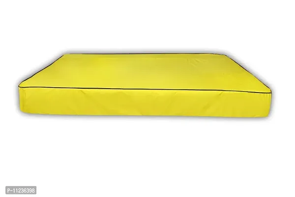The Furnishing Tree Polyester Mattress Protector Waterproof Size WxL 48x72 inches 4x6 Feet Single Bed Yellow Color