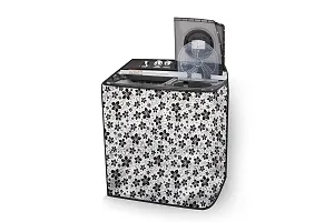 The Furnishing Tree Washing Machine Cover Floral pattern grey Compatible for Whirlpool 6.2Kg Semi-Automatic Top Loading Superb Atom-thumb2