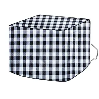 The Furnishing Tree Window ac Cover 1.5 ton Waterproof and dustproof PVC Gingham Pattern Black & White-thumb1