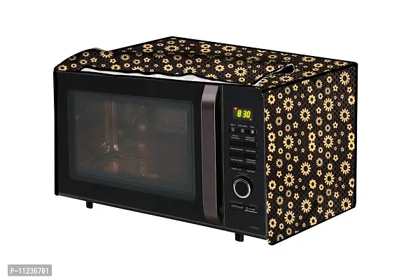 The Furnishing Tree Microwave Oven Cover for Samsung 28 L Convection MC28H5025VK Floral Pattern Yellow