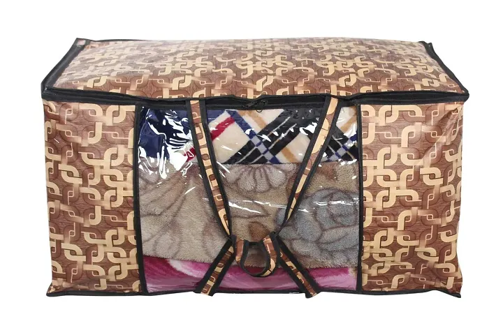 The Furnishing Tree Blanket Bag/Storage Bag/Quilt Bag Large Size Trellis Pattern Brown