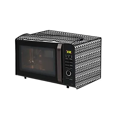 The Furnishing Tree Microwave Oven Cover for Whirlpool 25L Crisp STEAM Conv. MW Oven-MS Symmetric Pattern Grey