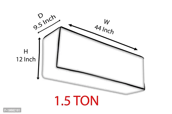 The Furnishing Tree Split AC Cover for Indoor and Outdoor units of 1.5 Ton waterproof Black Colour-thumb5