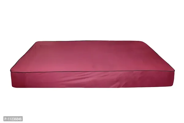 The Furnishing Tree Polyester Mattress Protector Waterproof Size WxL 72x75 Inches DoubleBed King Size Maroon Color