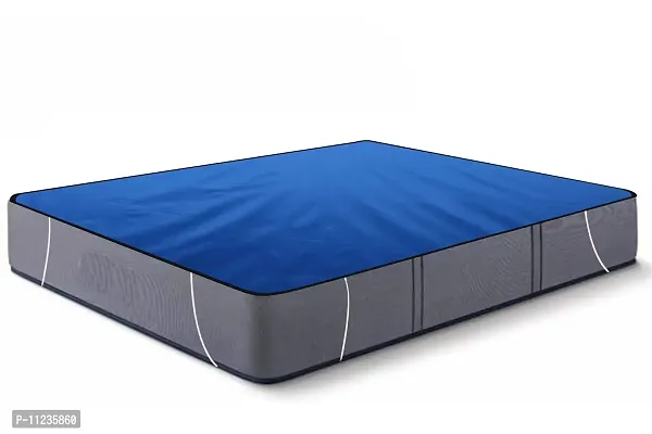 The Furnishing Tree Mattress Protector/Waterproof Bedsheet Size WxL 36x78 inches Set of Two for Double Bed Polyester RoyalBlue-thumb3