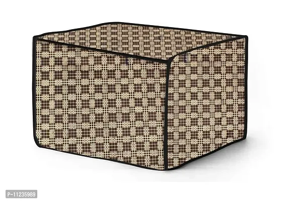 The Furnishing Tree Microwave Oven Cover for LG 20 L Solo MS2043DB Checkered Pattern Brown-thumb3