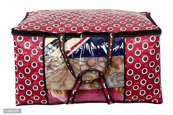 The Furnishing Tree Blanket Bag/Storage Bag/Quilt Bag Large Size Symmetric Pattern Red-thumb2