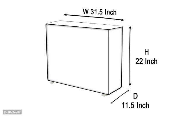 The Furnishing Tree Split AC Cover set of Indoor and Outdoor Unit used for 1 Ton Amazon Basics ?SOL12FS3 Checkered Pattern Grey on Grey base-thumb5