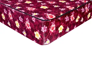 The Furnishing Tree Polyester Mattress Protector Waterproof Size WxL 60x78 Inches Queen Size Floral Pattern Red-thumb2