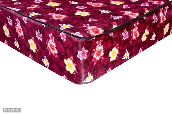 The Furnishing Tree Polyester Mattress Protector Waterproof Size WxL 60x78 Inches Queen Size Floral Pattern Red-thumb3