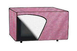 The Furnishing Tree Microwave Oven Cover for Whirlpool 25L Crisp STEAM Conv. MW Oven-MS Pin Check Pattern Pink-thumb4