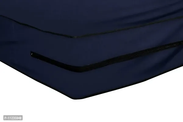 The Furnishing Tree Dust & Waterproof Single Size 36X72X8 inches (WxLxH) Zippered Mattress Cover Blue-thumb5