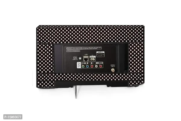 The Furnishing Tree Waterproof LED TV Cover for All 24 Inch Models Polka dot Pattern Grey-thumb3