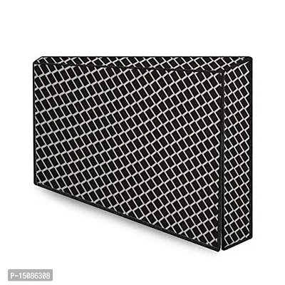 The Furnishing Tree Waterproof LED/LCD/Monitor TV Cover for All 24 Inch Models Checkered Pattern Grey