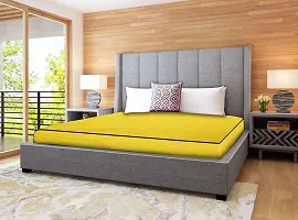 The Furnishing Tree Polyester Mattress Protector Waterproof Size WxL 48x72 inches 4x6 Feet Single Bed Yellow Color-thumb1