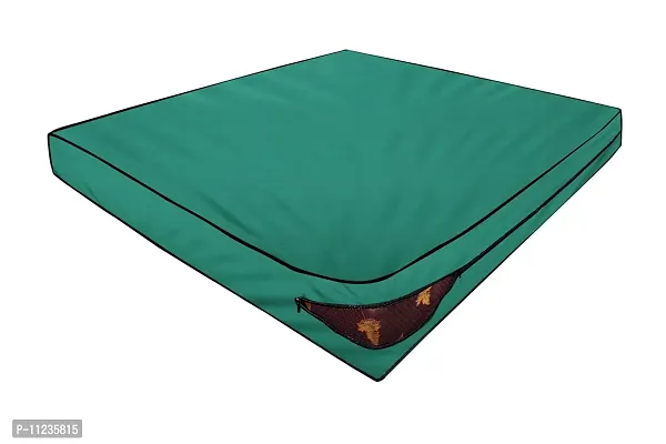 The Furnishing Tree Polyester Waterproof Large Queen Size 60x78X5 inches (WxLxH) Zippered Mattress Cover Green-thumb2