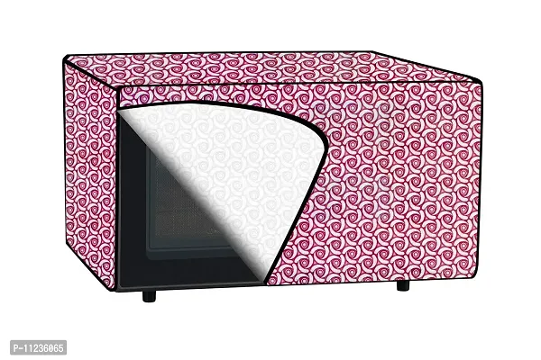 The Furnishing Tree Microwave Oven Cover for Samsung 23 L Grill MG23F301TCK Packed Pattern Pink-thumb5