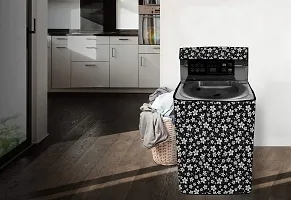 The Furnishing Tree PVC Washing Machine Cover Fully Automatic LG 6.2 kg T7269NDDL Top Load Black-thumb1