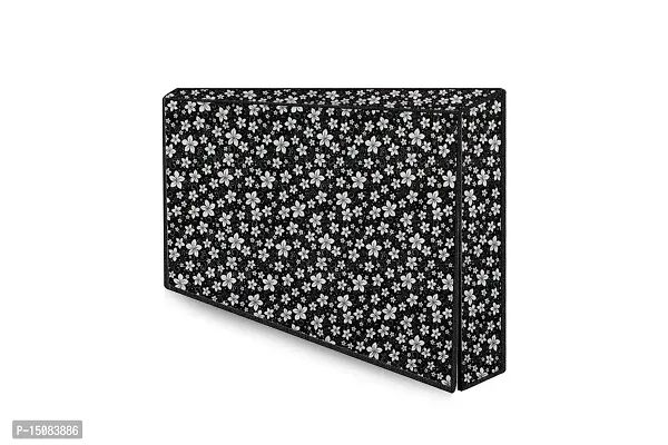 The Furnishing Tree Waterproof LED/LCD/Monitor TV Cover for All 24 Inch Models Floral Pattern Black-thumb0