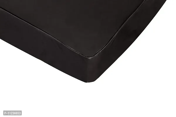 The Furnishing Tree Polyester Mattress Protector Waterproof Size WxL 60x72 inches Queen Size Black Color-thumb3