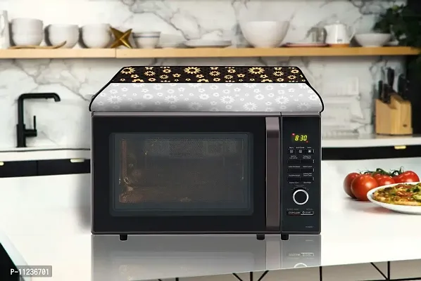 The Furnishing Tree Microwave Oven Cover for Samsung 28 L Convection MC28H5025VK Floral Pattern Yellow-thumb2