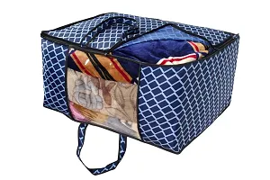 The Furnishing Tree Blanket Bag/Storage Bag/Quilt Bag Large Size Check Blue Pattern-thumb4
